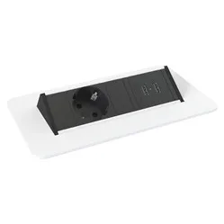 Axessline QuickBox USB Einbau-Steckdosenleiste Weiß