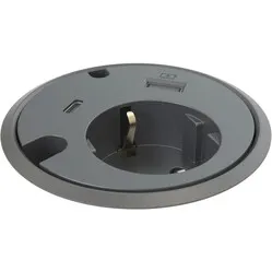 Powerdot 16 mit USB-A Ladegerät und USB-C Ø79 mm schwarz