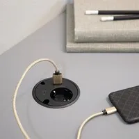 Powerdot 16 mit USB-A Ladegerät und USB-C Ø79 mm schwarz