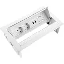 Ergopro Desk In - 2x Strom, 2x USB-Ladegerät & 2x Keystone weiß