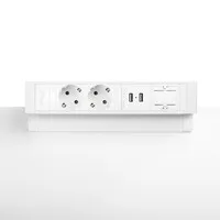 Ergopro Desk Up 2.0 - 2x Strom, 2x USB-Ladegerät & 2x Keystone weiß
