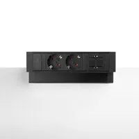Ergopro Desk up 2.0 - 2x 230V & 2x Keystone schwarz