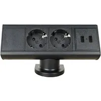 Axessline Desk - 2x Steckdose + 2x USB-A Ladegerät