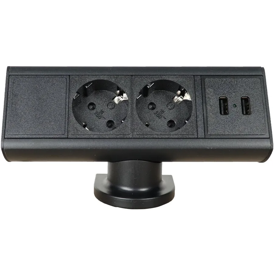 Axessline Desk - 2x Steckdose + 2x USB-A Ladegerät
