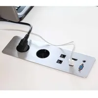 Götessons Table Top Slim Konferenz-Einbau-Steckdosenleiste für den Schreibtisch