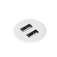 Powerdot Micro mit 2x USB-Ladegerät Ø30 mm weiß