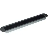 Aluminium Kabeldurchführung mit abgerundeten Ecken breit schwarz - 69 x 450 x 20 mm