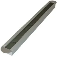 Aluminium Kabeldurchführung mit abgerundeten Ecken schmal schwarz - 45 x 450 x 20 mm