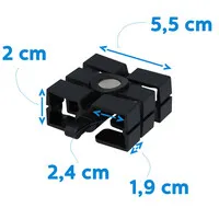 Ergopro Slim Kabelschlauch + Fuß schwarz