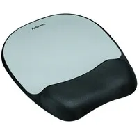 Fellowes Memory-Schaum Mauspad mit Handgelenkauflage silber-schwarz