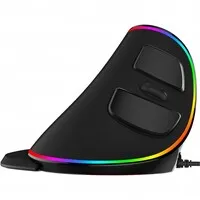 Delux grip Maus Plus RGB kabelgebundene rechtshändige ergonomische Maus