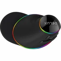 Delux grip Maus Plus RGB kabelgebundene rechtshändige ergonomische Maus