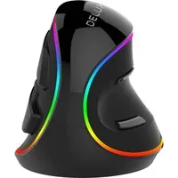 Delux grip Maus Plus RGB kabelgebundene rechtshändige ergonomische Maus