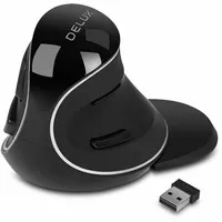 Delux Grip Maus Plus kabellose rechtshändige ergonomische Maus