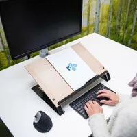 R-Go Read2write dokumentenhalter und schreibunterlage aus eichenholz