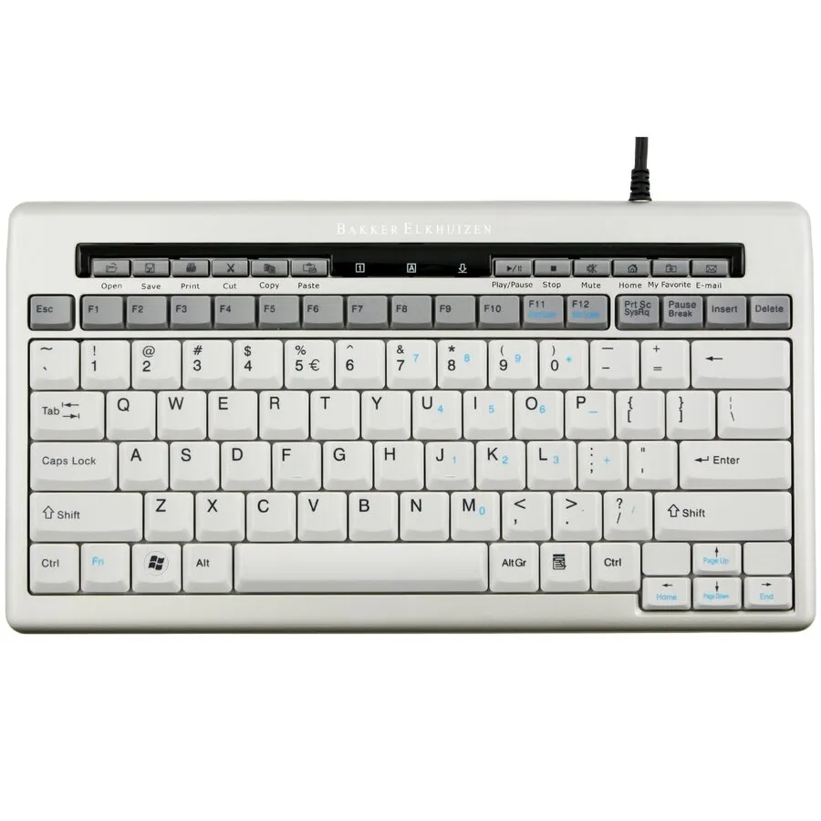 BakkerElkhuizen S-Board 840 Kompakt-Tastatur mit USB-Hub