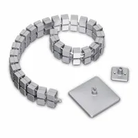 Ergopro Square Kabelschlauch + Fuß silbergrau