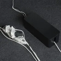Ergopro CableBox Schwarz – Aufbewahrungsbox für Steckdosenleisten und Kabel