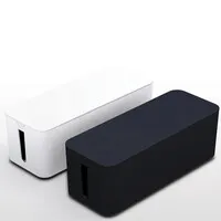 Ergopro CableBox Schwarz – Aufbewahrungsbox für Steckdosenleisten und Kabel
