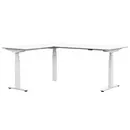 Ergopro Professional Sitz-Steh-Schreibtisch 65-130 cm mit Eckplatte 200x160/80 cm inkl. kostenloser Montage