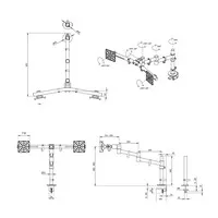 Dataflex Viewgo Doppelmonitorarm, schwarz