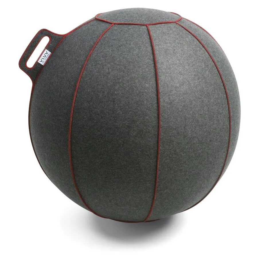 Vluv BOL VELT Sitzball Grau-Melange / Rot