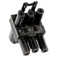 3-poliger T-Verteiler schwarz