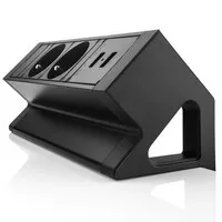 Ergopro Desk Up 2.0 - 2x Schutzkontakt-Steckdose & 2x USB-Ladegerät schwarz