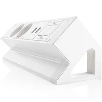 Ergopro Desk Up 2.0 - 2x Schutzkontakt-Steckdose, 2x USB-Ladegerät & 2x Keystone weiß