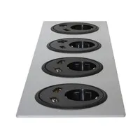 Powerdot quadratische Metallzierleiste silbergrau Ø79