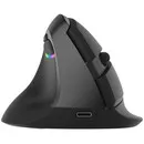 Delux Mini Iron Gray – kabellose, ergonomische Maus für Linkshänder