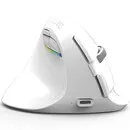 Delux Mini White – kabellose, ergonomische Maus für Linkshänder