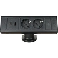 Axessline Desk – 2x Stromanschluss, USB-A- und USB-C-Ladeanschluss sowie USB-C-Datenanschluss