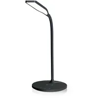 dimmbare LED Schreibtischlampe mit Qi Ladegerät schwarz