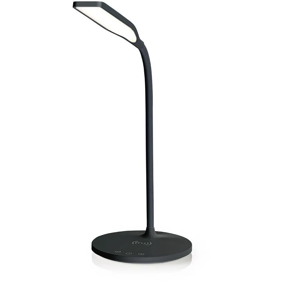 dimmbare LED Schreibtischlampe mit Qi Ladegerät schwarz