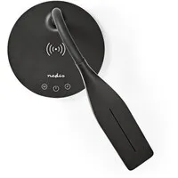 dimmbare LED Schreibtischlampe mit Qi Ladegerät schwarz