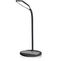 dimmbare LED Schreibtischlampe mit Qi Ladegerät schwarz