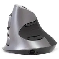 Delux Wow Grip Mouse, kabellos, wiederaufladbar, für Rechtshänder – Anthrazit