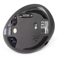 Delux Wow Grip Mouse, kabellos, wiederaufladbar, für Rechtshänder – Anthrazit