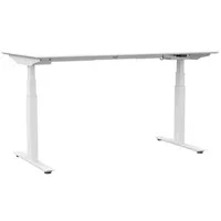 Ergopro Professioneller Sitz-Steh-Schreibtisch, weiß, 65–130 cm, inkl. kostenloser Montage