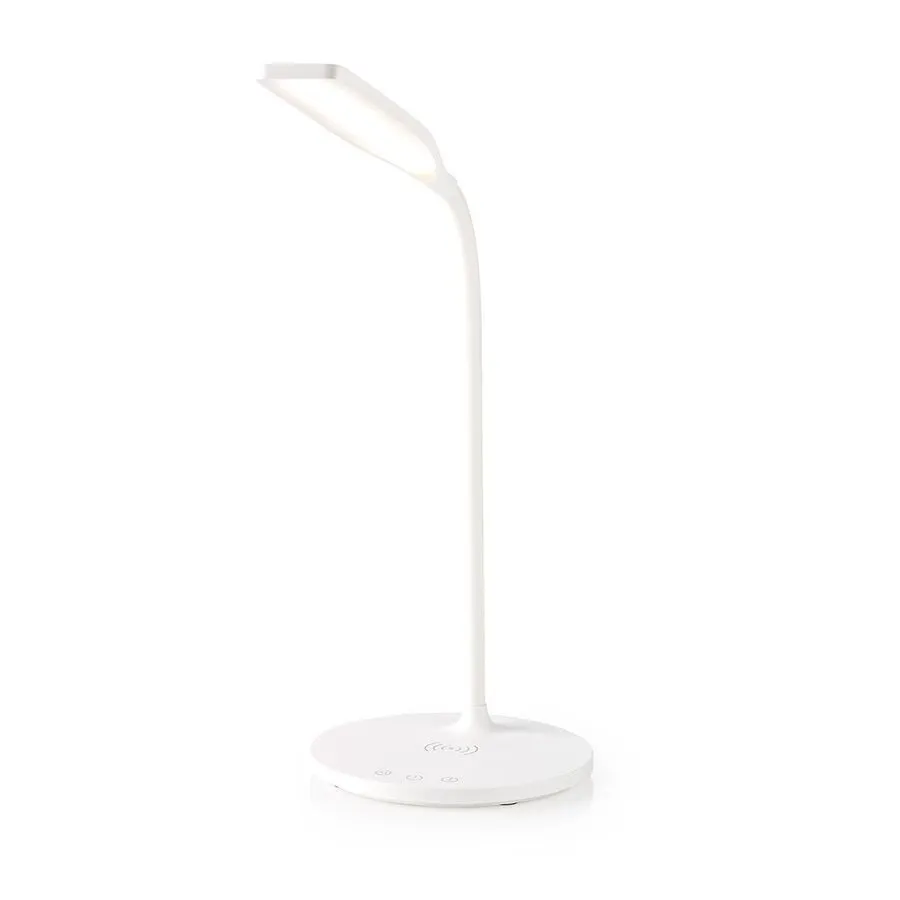 dimmbare LED Schreibtischlampe mit Qi Ladegerät weiß