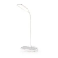 dimmbare LED Schreibtischlampe mit Qi Ladegerät weiß