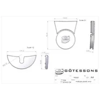 Götessons Half Pipe Endkappen Set - weiß