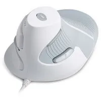 Delux Wow Grip Mouse – kabelgebundene, ergonomische Maus für Rechtshänder – weiß