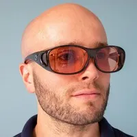 Multilens Biocover Migräne-Überbrille mit FL41-Filter – Dunkelbronze