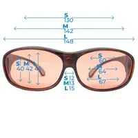 Multilens Biocover Migräne-Überbrille mit FL41-Filter – Dunkelbronze