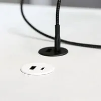 Powerdot Micro mit 1x USB-A und 1x USB-C Ø30 mm schwarz