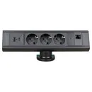 Axessline Desk - 3x Strom, USB-A + USB-C Ladegerät & USB-C + RJ45 Datenanschluss