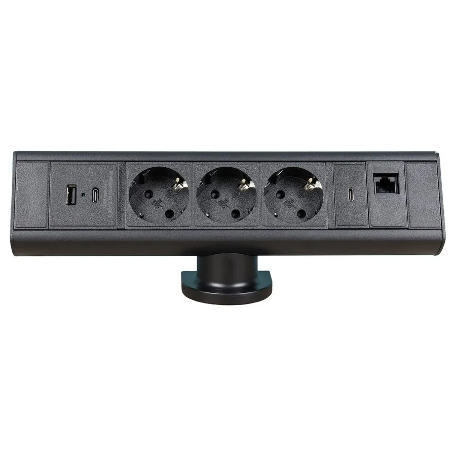 Axessline Desk - 3x Strom, USB-A + USB-C Ladegerät & USB-C + RJ45 Datenanschluss