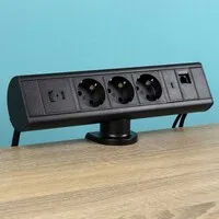 Axessline Desk - 3x Strom, USB-A + USB-C Ladegerät & USB-C + RJ45 Datenanschluss